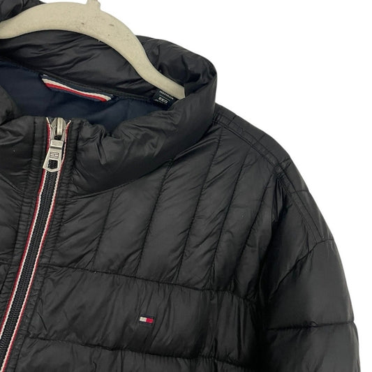 Tommy Hilfiger Mens Black Packable Zip Up Puffer Jacket