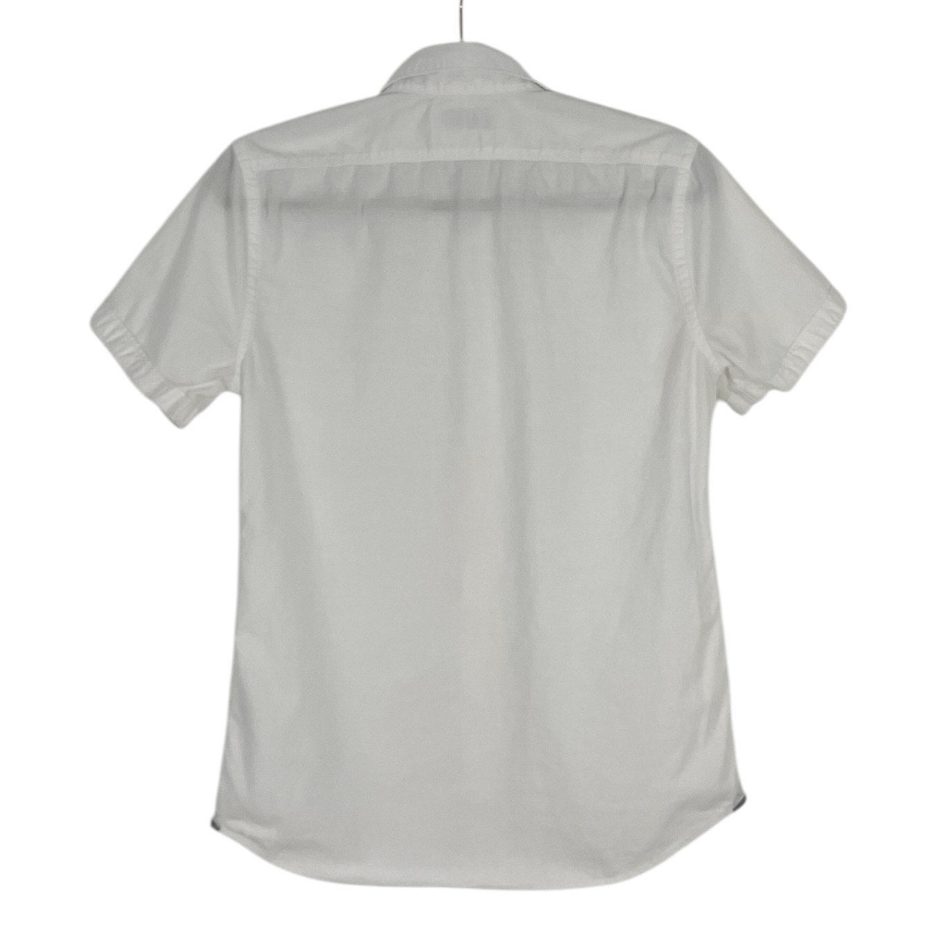 Express Soft Wash White Short Sleeve Button Down Shirt