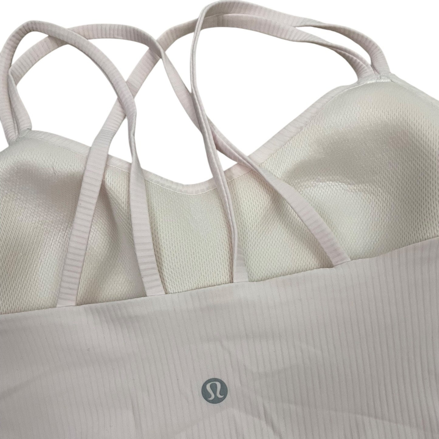 Lululemon Athletica Light Pink Ribbed Padded Strappy Sports Bra