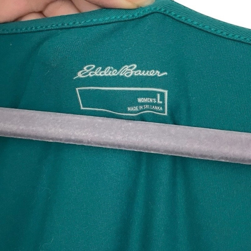 Eddie Bauer Teal Active A-Line V-Neck Mini Dress