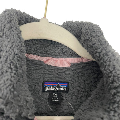 Patagonia Juniors Grey Teddy Sherpa Quarter Zip Sweatshirt