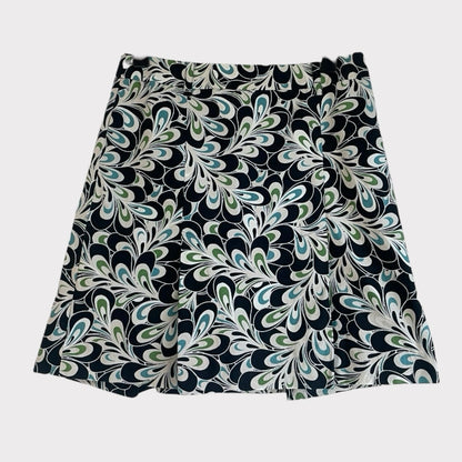 Ann Taylor LOFT Green & Blue Pleated Skirt