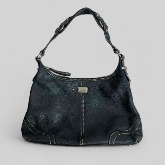 The Sak Black Genuine Leather Shoulder Bag