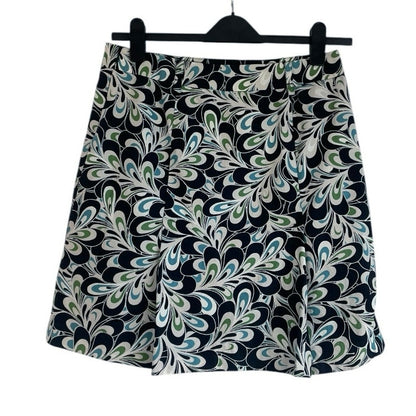 Ann Taylor LOFT Green & Blue Pleated Skirt