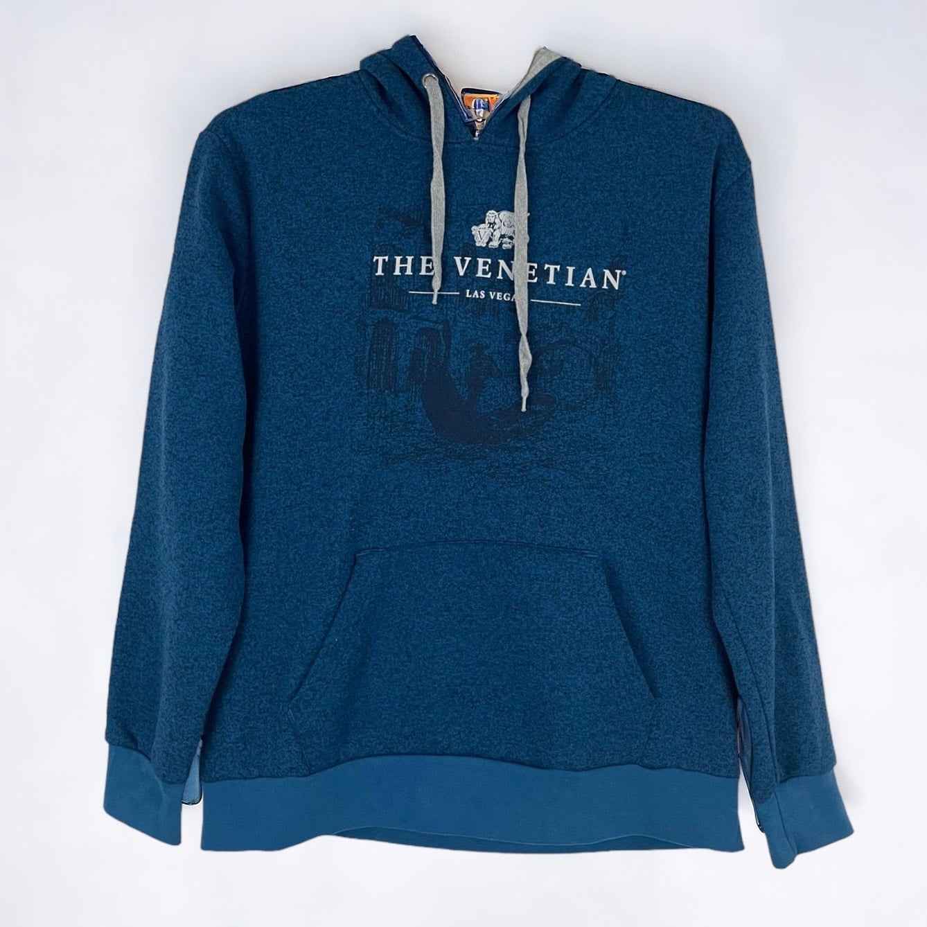 The Venetian Las Vegas Mens Blue Soft Graphic Hooded Sweatshirt