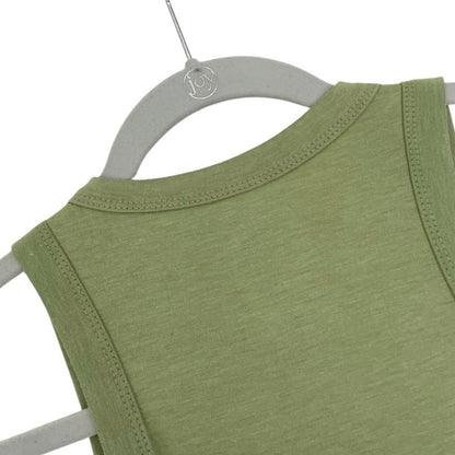 SO Lime Green Ruched Side Tie Tank Top