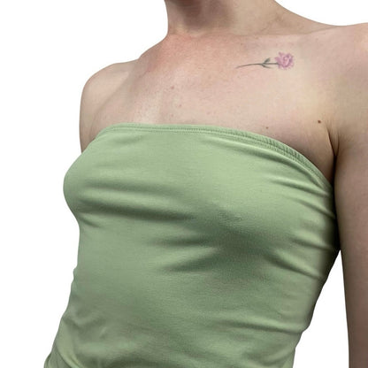 Trendy Queen Green Strapless Tube Top
