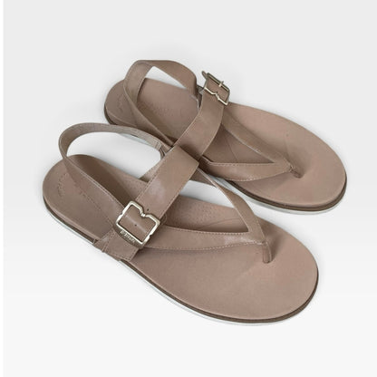 Dr. Scholl's Beige So Chill Slingback Strappy Thong Sandals