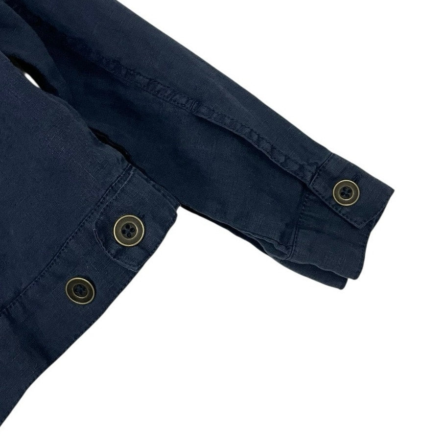 Michael Stars Navy Blue Button Down Lightweight Linen Jacket