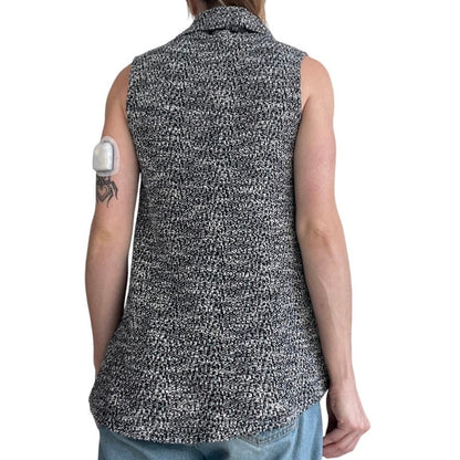 Dolan Left Coast Collection Grey Knit Cowl Neck Sleeveless Sweater