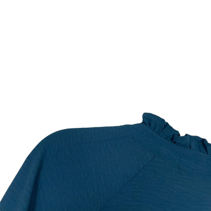 NWT Ella Pearl Ruby Jane Dusty Blue Long Sleeve Woven Notched Tier Dress