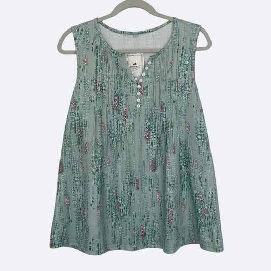 NWT Disamer Green Abstract Print Blouse