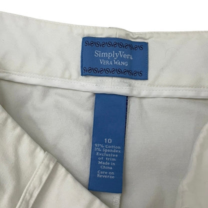 Simply Vera Vera Wang White Cropped Capri Pants