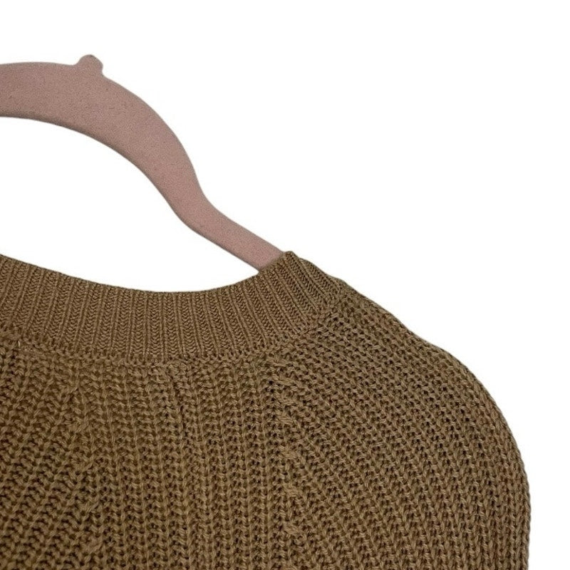 Jessica Simpson Beige Knit Crewneck Sweater