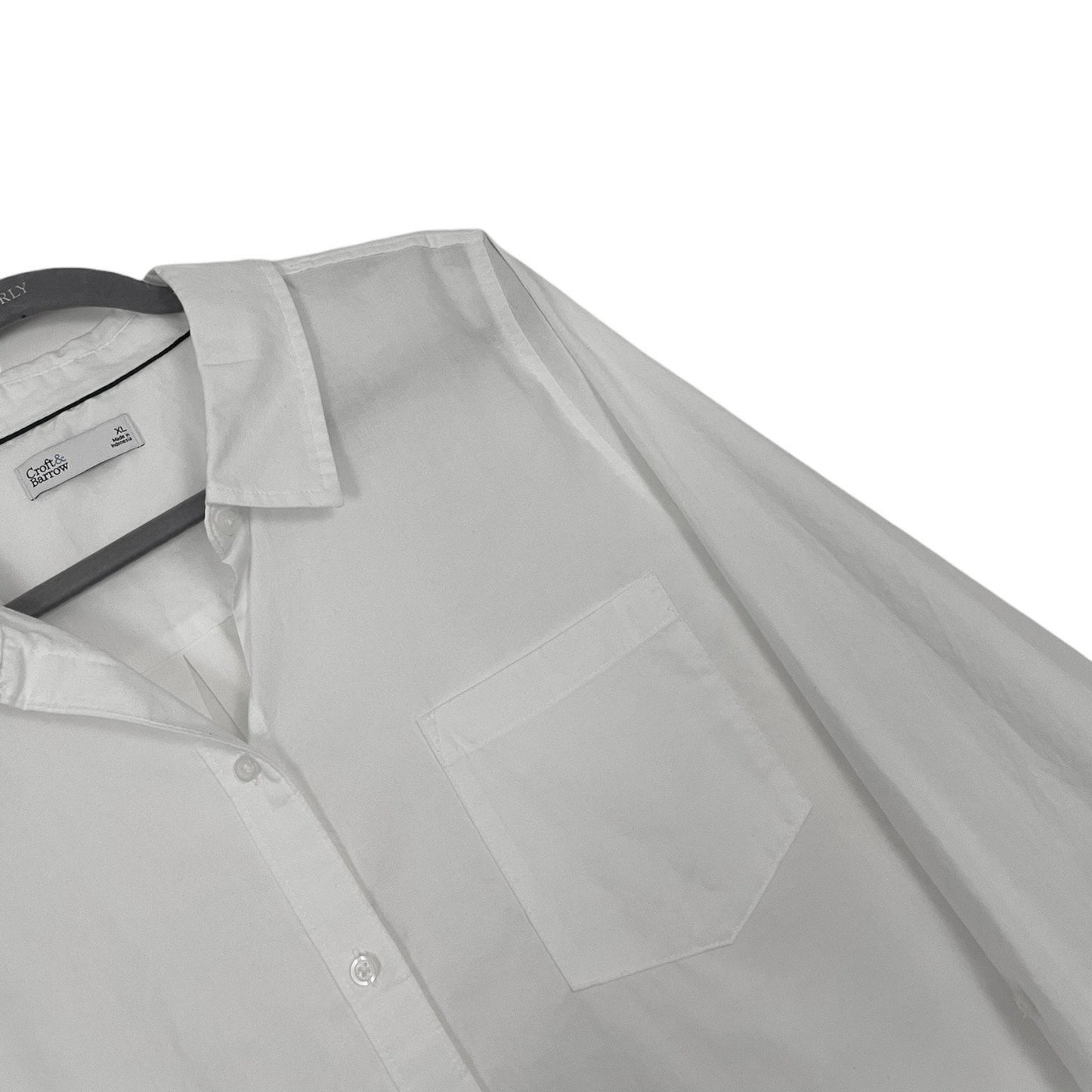 NWT Croft & Barrow The Classic Shirt Bright White Long Sleeve Button Down