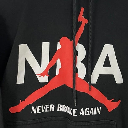 Three Layer Black NBA Never Broke Again Graphic Hoodie Sweatshirt