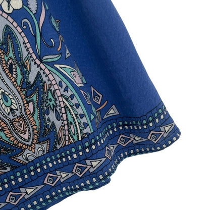 Ecote Blue Boho Open Back Mini Dress