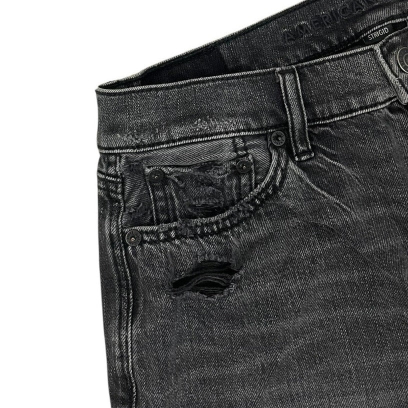American Eagle Black Strigid High Rise Jeans