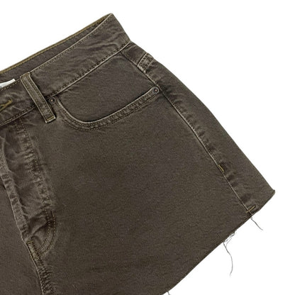 PacSun Brown Denim Vintage High Rise Mini Jean Shorts