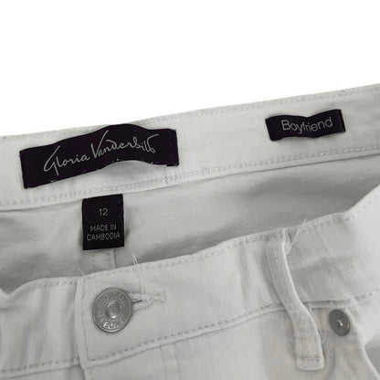 Gloria Vanderbilt White Boyfriend Jeans
