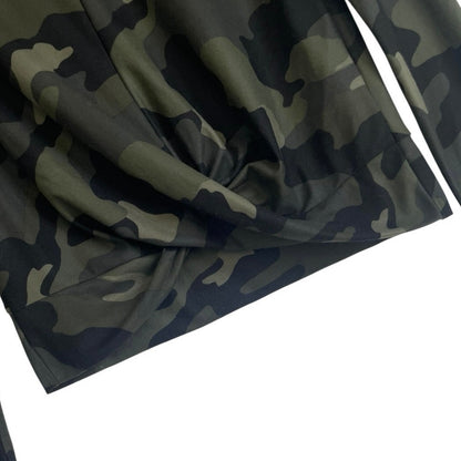 Old Navy Active Breathe On Green Camouflage Long Sleeve Faux Wrap Top