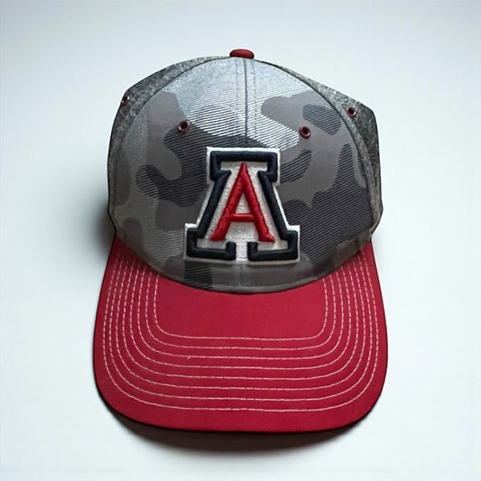 Zephyr Hats Mens University of Arizona Wildcats Red & Grey Camouflage Hat