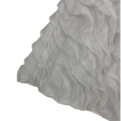 Forever Fashion Vintage White Ruffled Tank Top Blouse