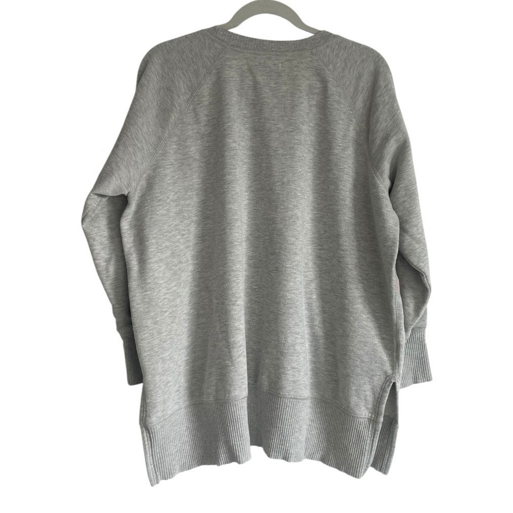 Maurices Grey Striped Crewneck Sweatshirt