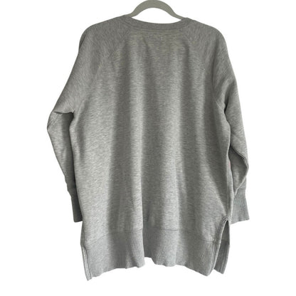 Maurices Grey Striped Crewneck Sweatshirt