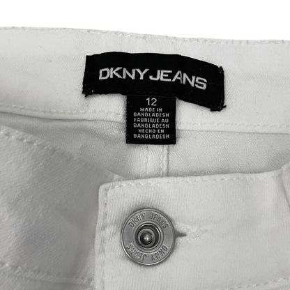 DKNY Jeans White Denim Mini Shorts