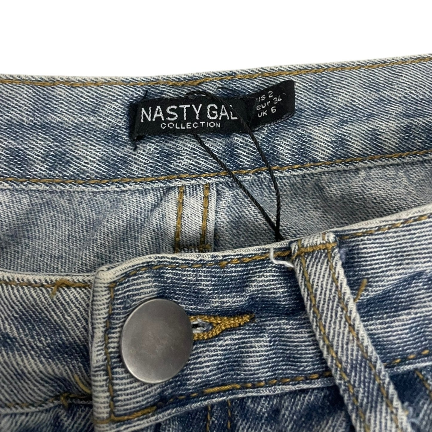 Nasty Gal Distressed High Rise Relaxed Fit Jeans
