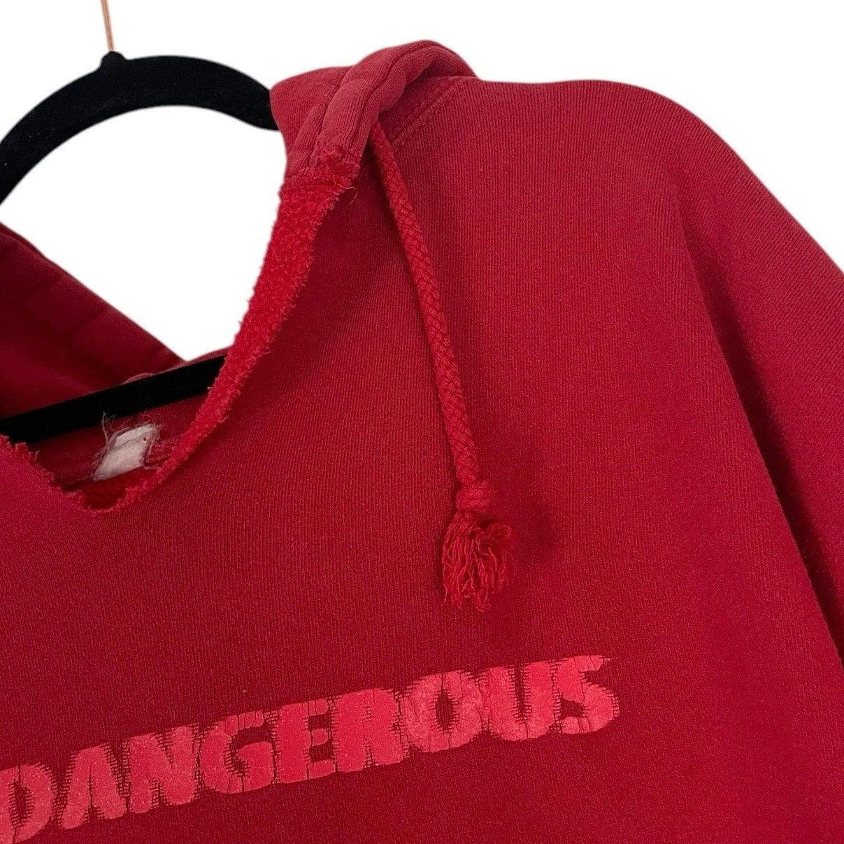 Stay Dangerous A Message From YG Red Distressed Hoodie