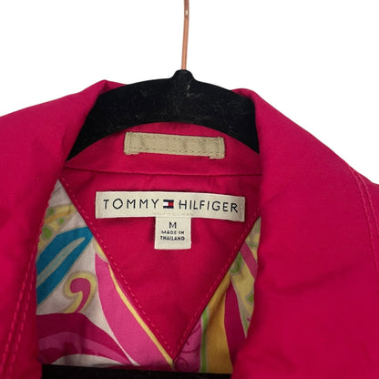 Tommy Hilfiger Vibrant Pink Button Down Collared Coat