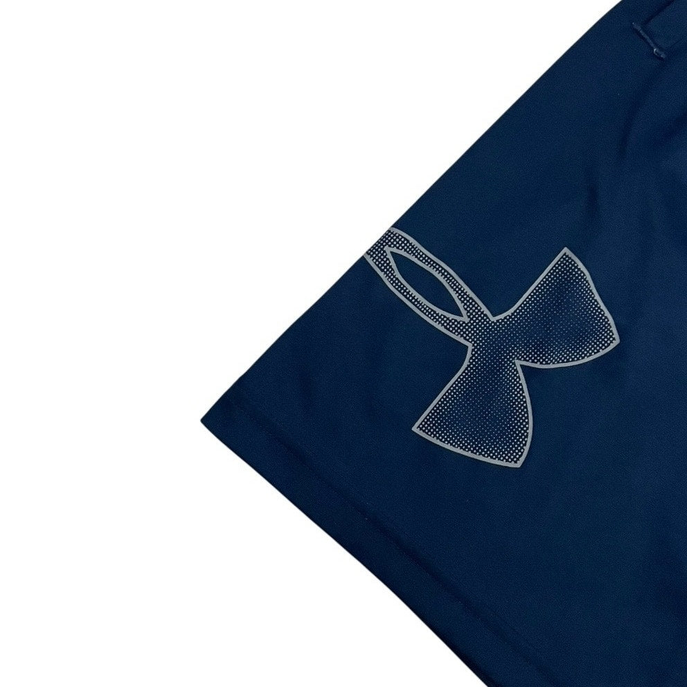 Under Armour Mens Navy Blue Loose Fit Athletic Shorts