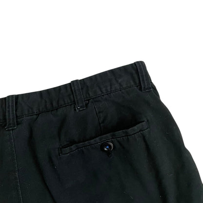 G&M Mens Black Stanley Chino Cotton Twill Shorts