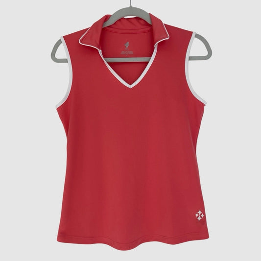 JoFit Coral Pink Active Polo Tank Top