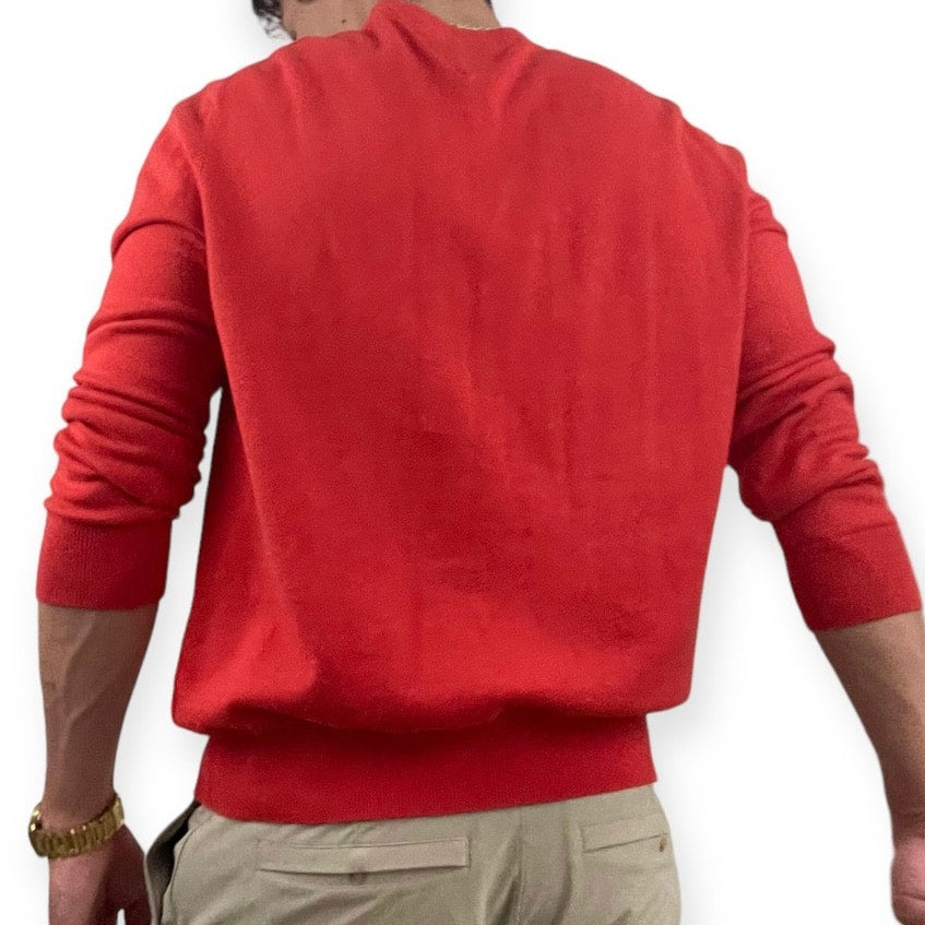 Tommy Hilfiger Vintage Mens Red V-Neck Sweater