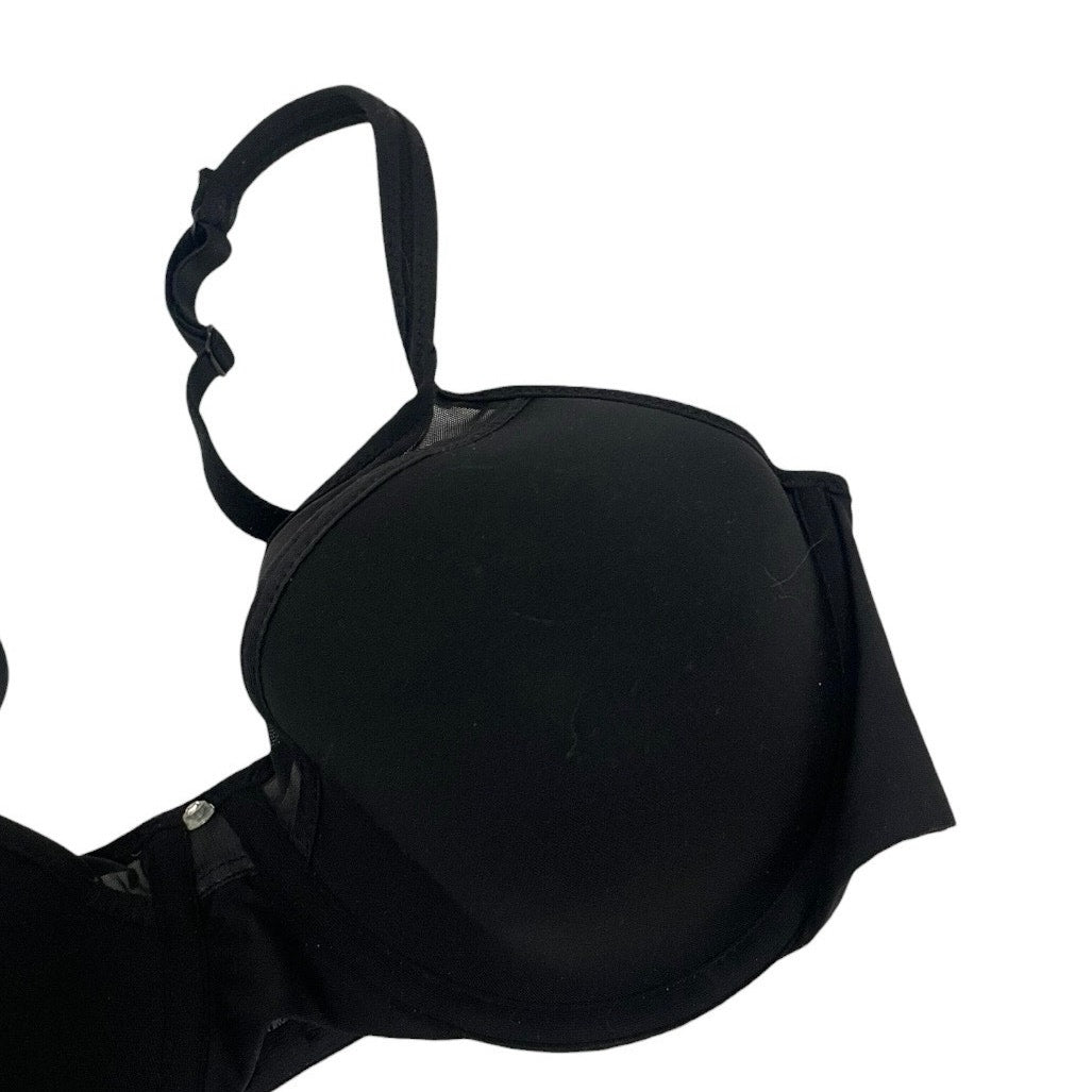Bali Black Sheer Mesh Rhinestone Underwire Bra