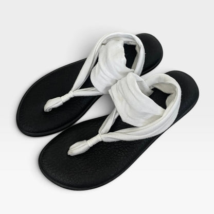 Sanuk Black & White Yoga Sling 2 Comfort Sandals