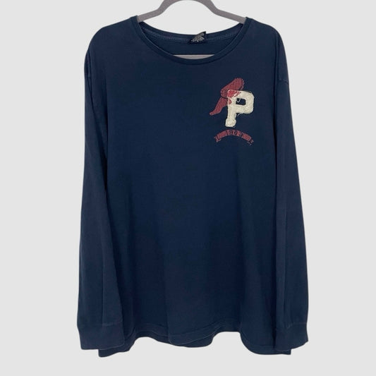 Polo by Ralph Lauren Mens Vintage Navy Blue Long Sleeve Shirt