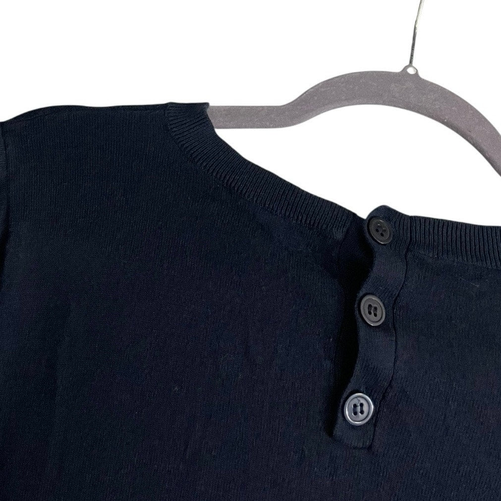 1901 Navy Blue Quarter Sleeve Sweater