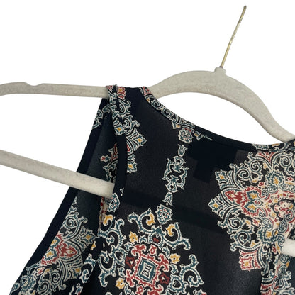 Mossimo Sheer Black Medallion Print Boho Tank Top