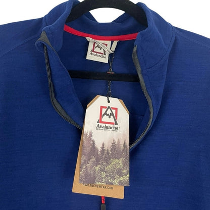 NWT Avalanche Mens Soft Blue Quarter Zip Sweatshirt