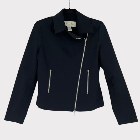 Doncaster Black Zip Up Collared Jacket