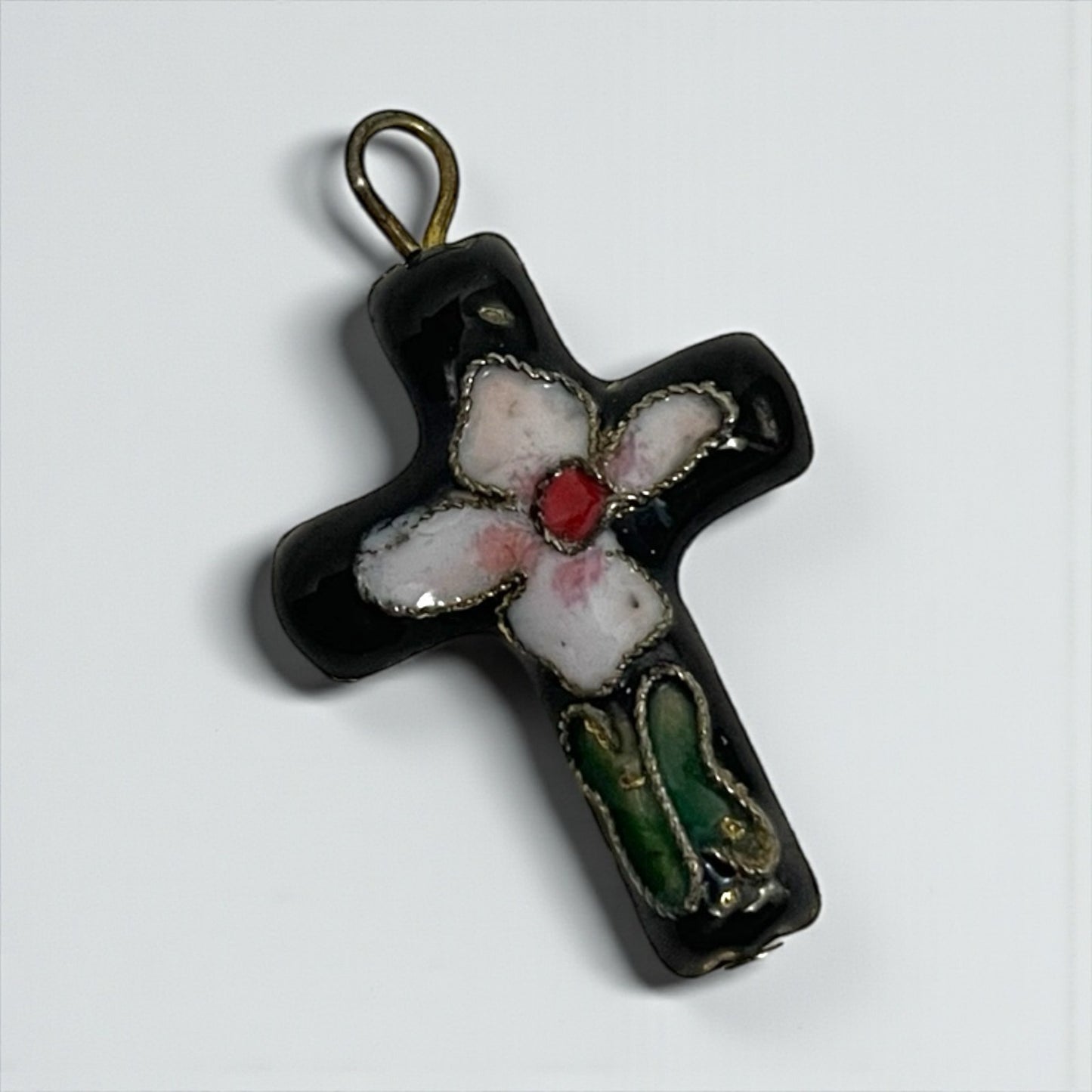 Vintage Flower Cross Jewelry Pendant