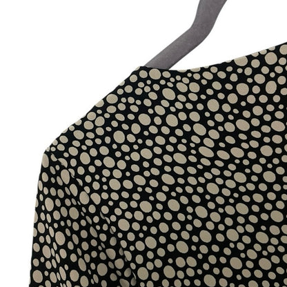 The Limited Black & Cream Polka Dot Wrap V-Neck Short Sleeve Mini Dress