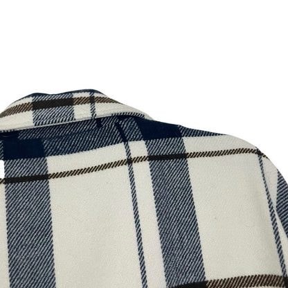 Love Tree Navy Plaid Button Down Jacket
