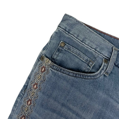 Eddie Bauer Embroidered Cuffed Denim Boyfriend Mini Shorts