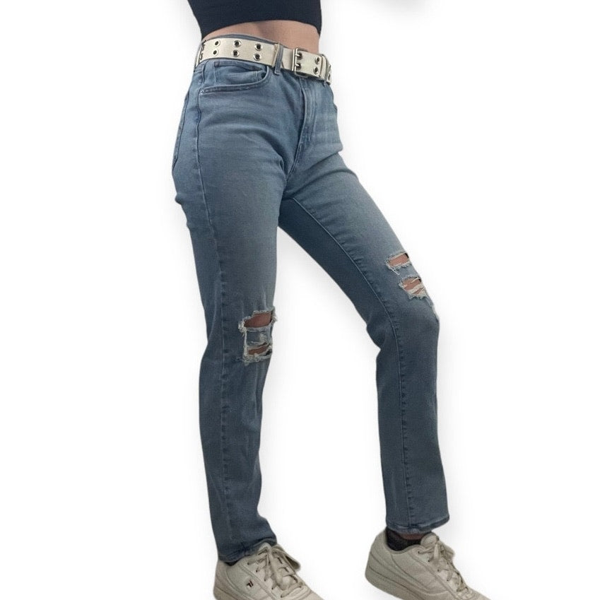 Levi’s 724 High Rise Straight Distressed Jeans