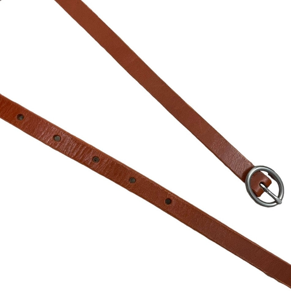 Banana Republic Genuine Leather Orange Terracotta Skinny Belt